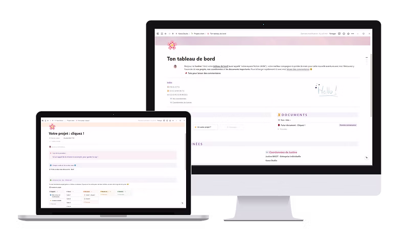 Capture d'écran : tableau de bord