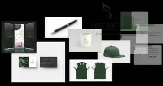Supports de communication pour la marque Veg'Extra